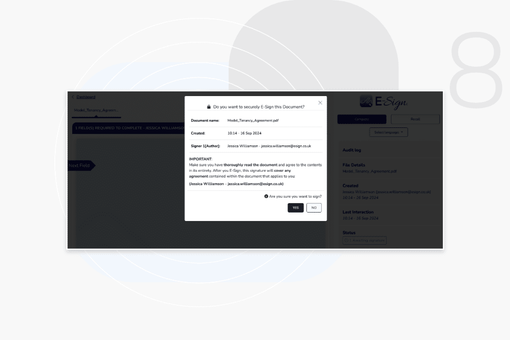 Adding eSignature To PDF Step 8