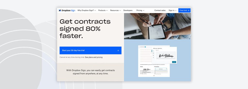 Dropbox Sign Docusign Alternative