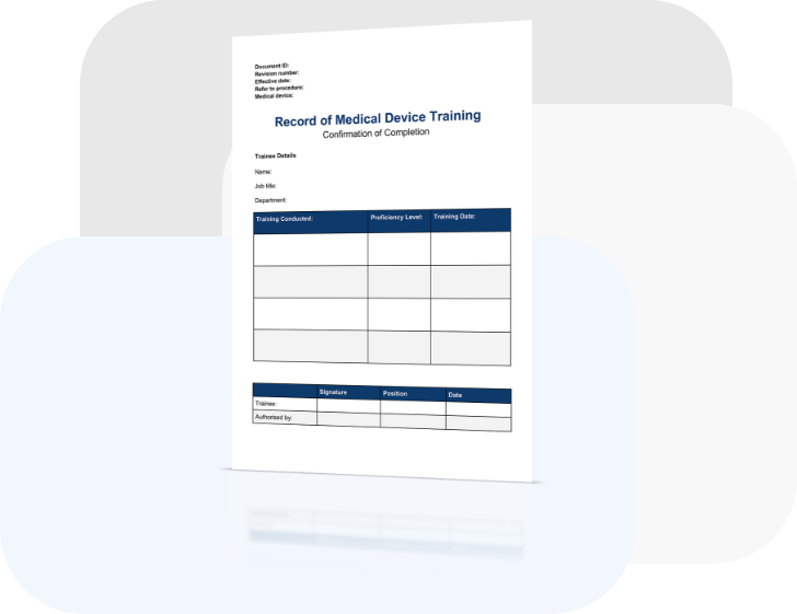 eSign Record Medical Device Training Template