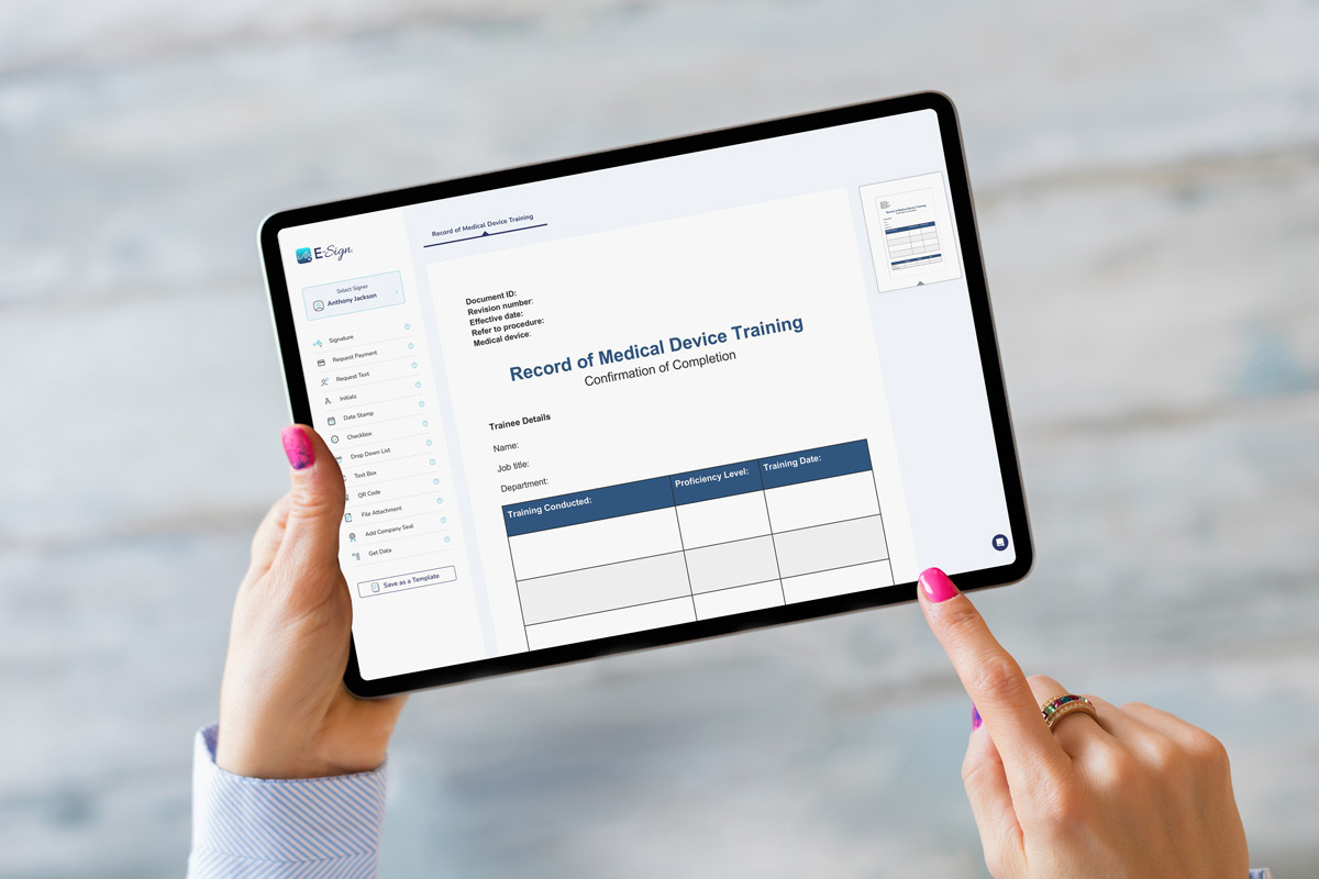 How to eSign Medical Device Training Template