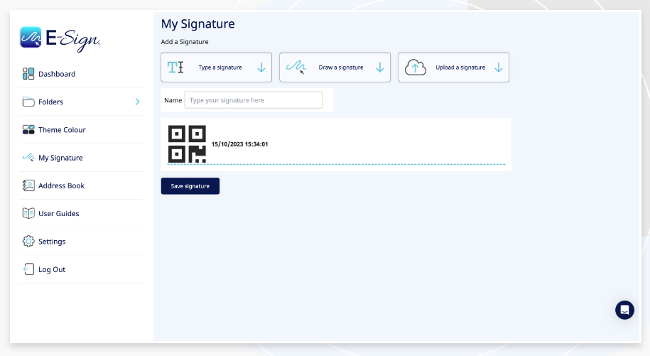 Save your eSignature